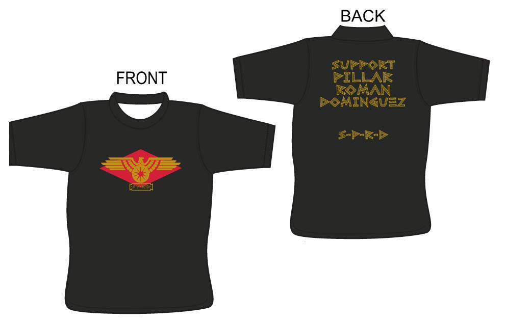Front: Dominguez Crest. Back: Support Pillar Roman Dominguez SPRD